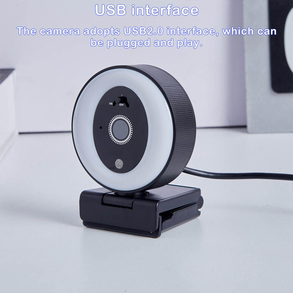 Webcam Ring Light - Webcam USB 2K ad Alta Definizione