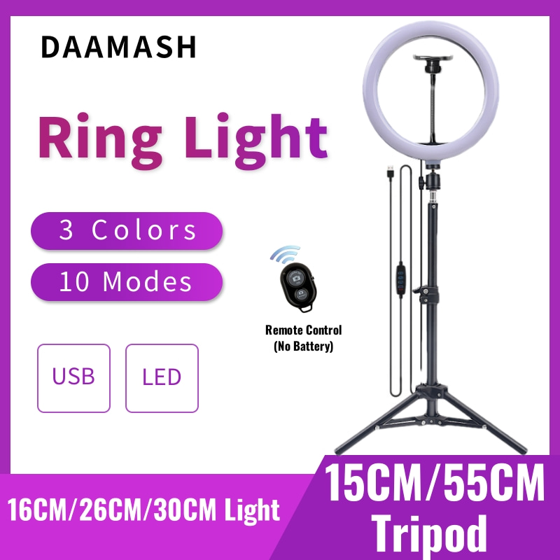 Webcam Ring Light - 16 cm/26 cm/30 cm LED Selfie