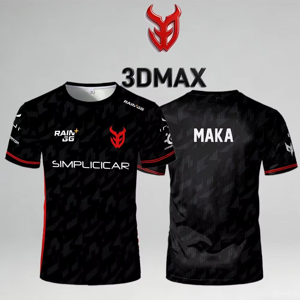 Esports Gaming Team Logo - Maglia da Giocatore 3DMAX Esports MAKA,