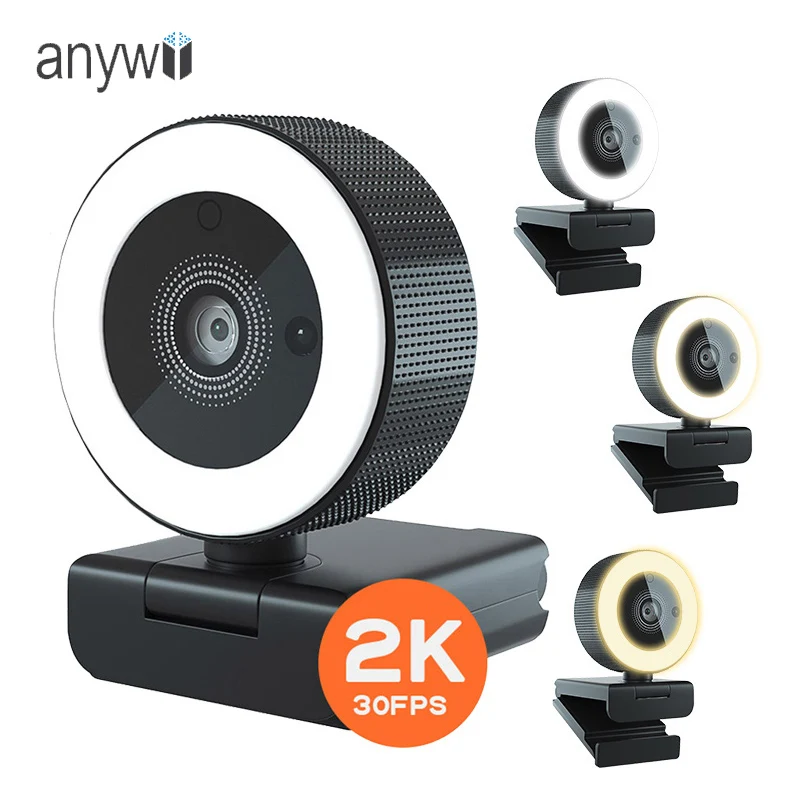 Webcam 2K con Autofocus e Luce - Webcam Ring Light recensione e prezzo