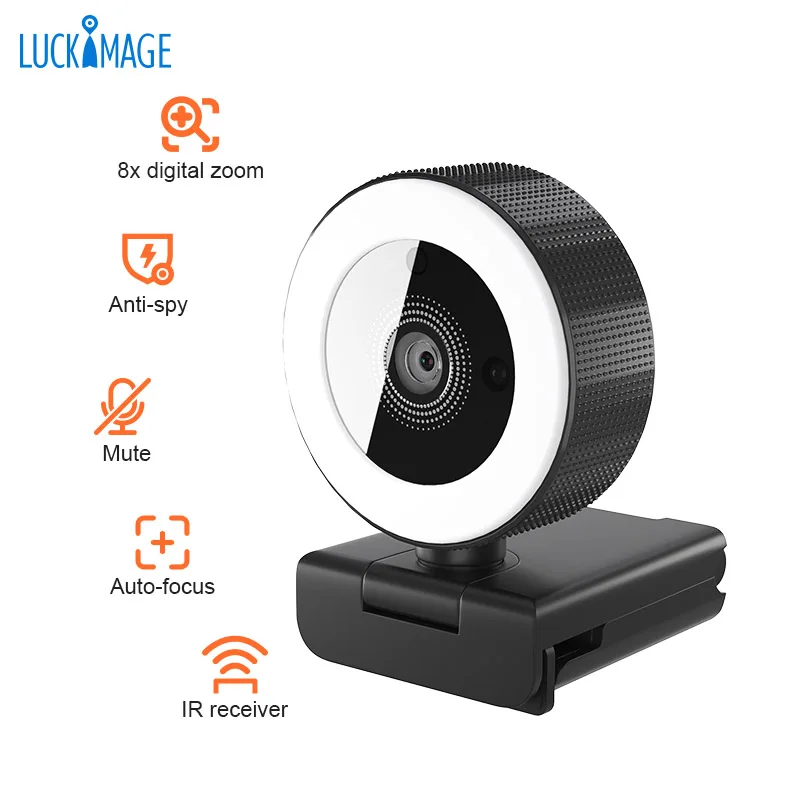 Webcam 2K con Autofocus e Luce - Webcam Ring Light recensione e prezzo