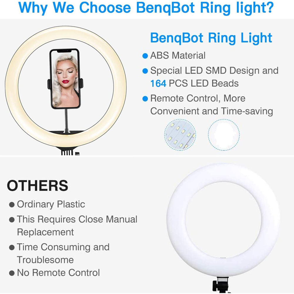 26 33CM Luci video Luce dimmer - Webcam Ring Light recensione e prezzo